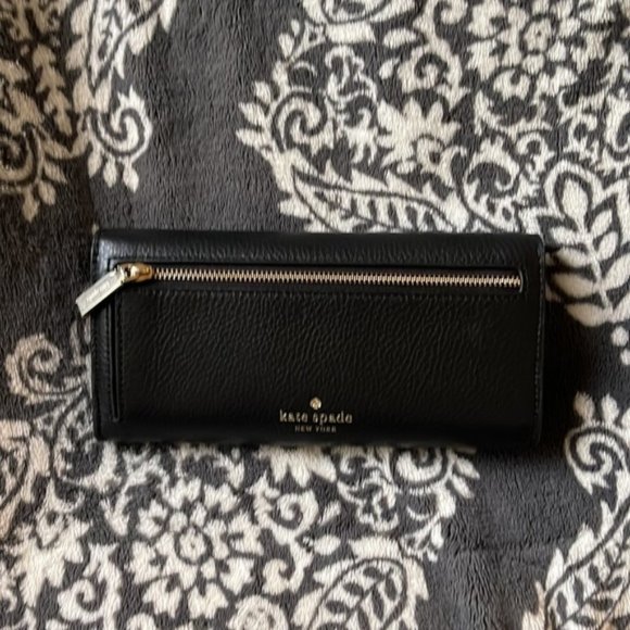 Kate Spade Marti Large Slim Flap Wallet Black - Picture 14 of 16